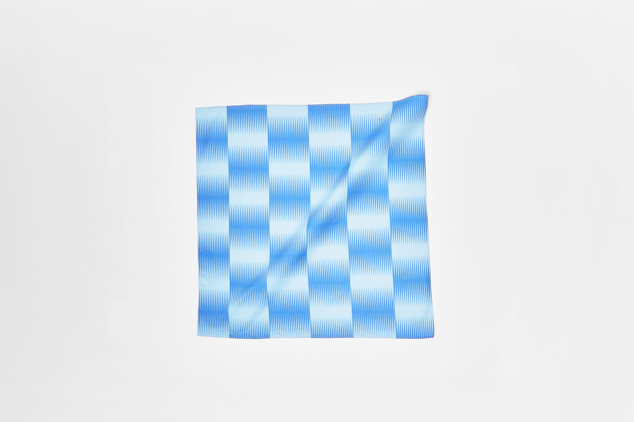 Op Art Fabric Wrap / Furoshiki - Blue