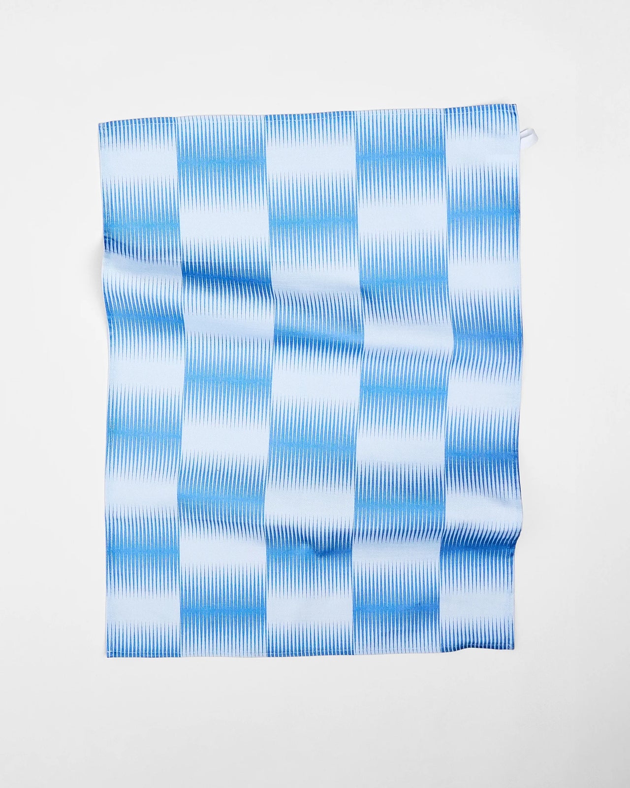 Cotton-Linen Tea Towel / Op Art Blue