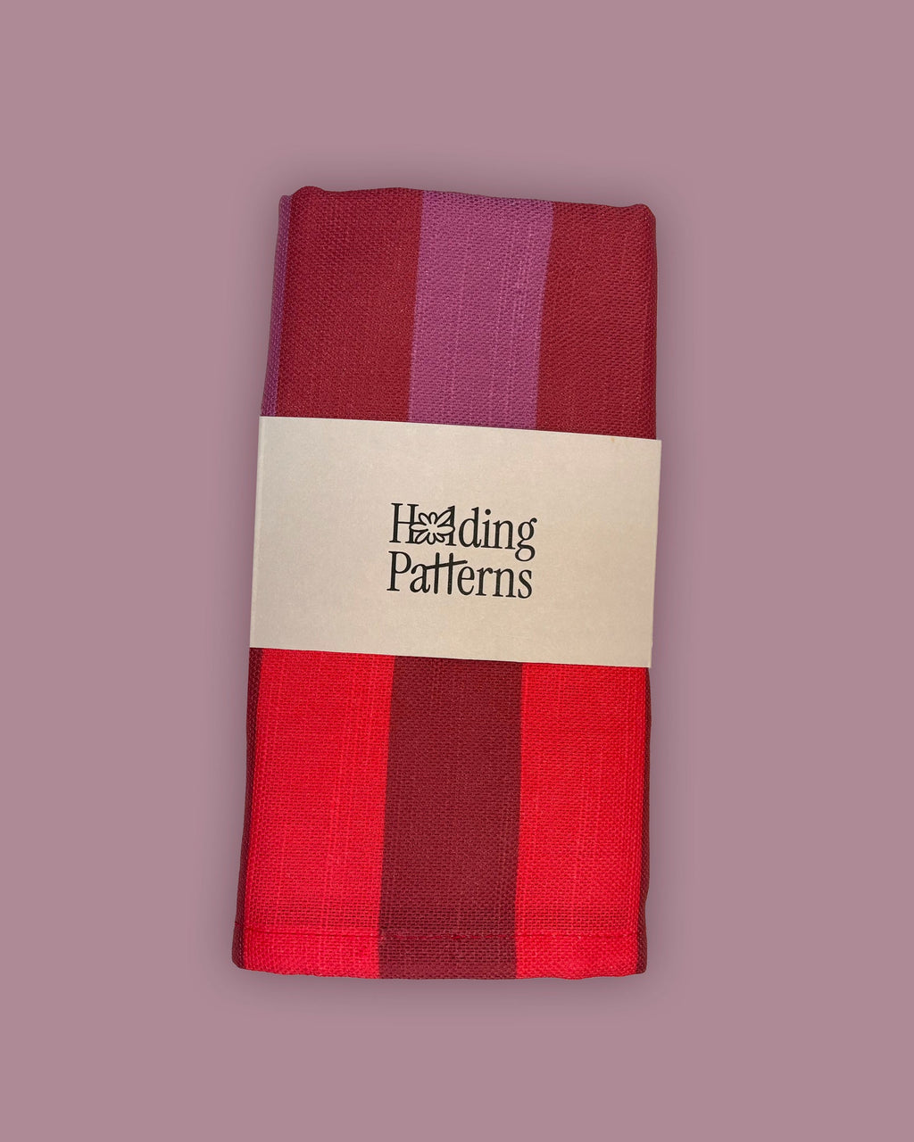 Stripy Check Tea Towel / Warm