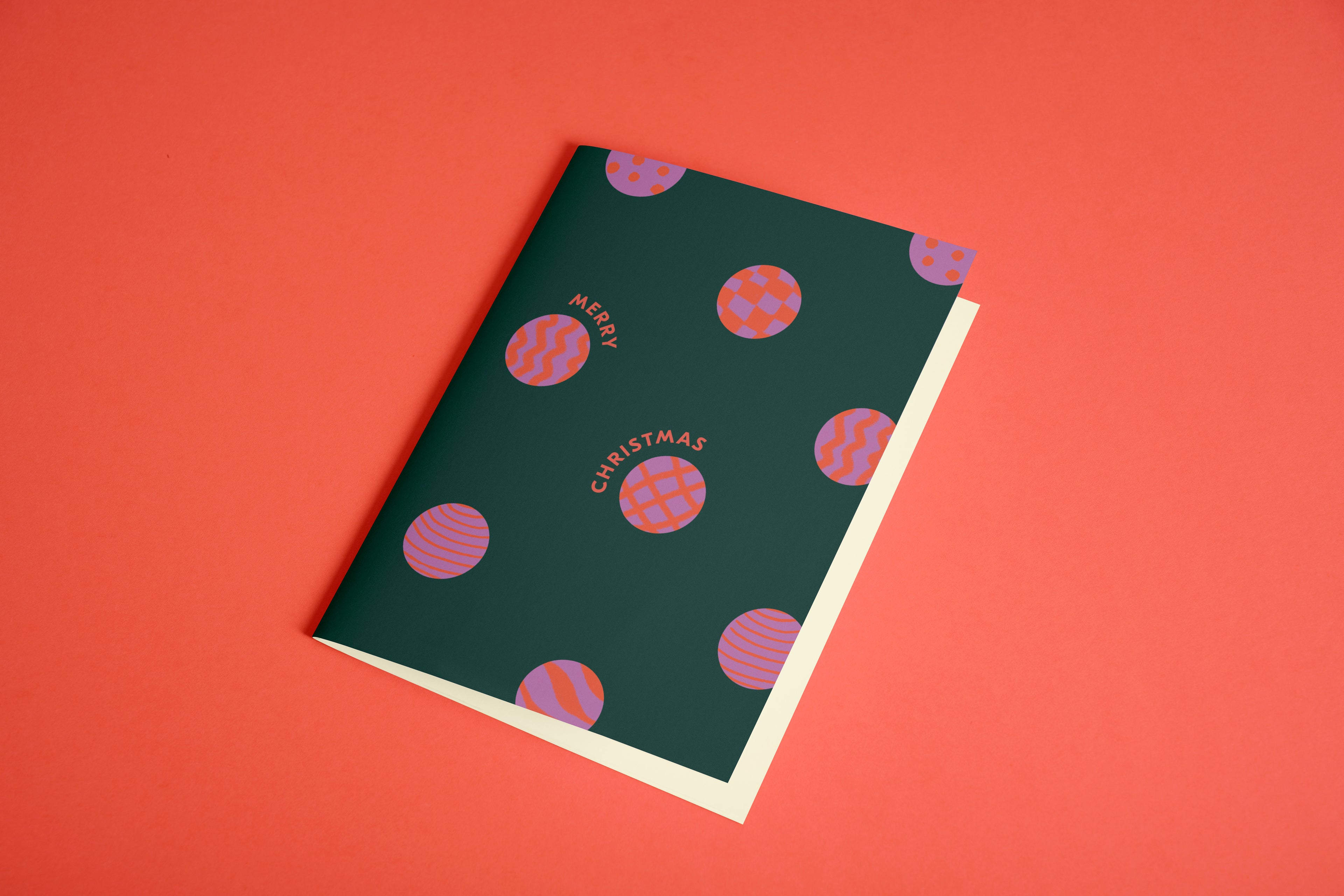 Baubles Christmas Card